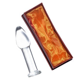 Clear crystal anal plug with Dean inscription, adult sexual pleasure toy